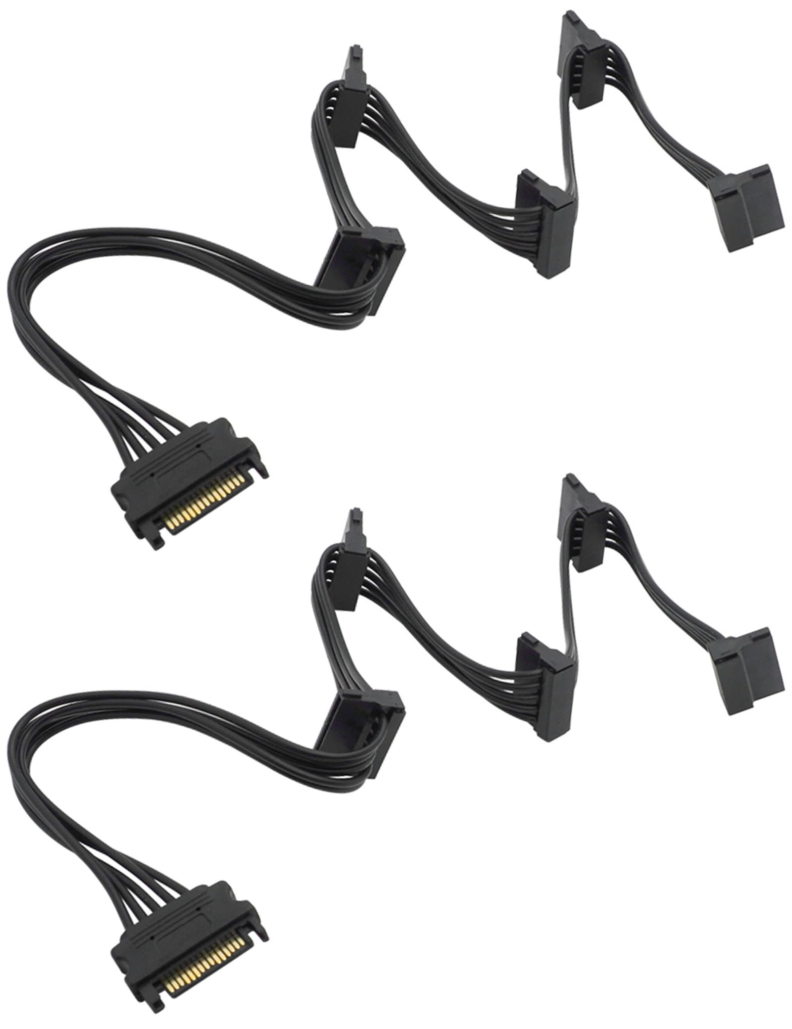 【送料無料】Novonest 延長ケーブル PCケースファン SATAアダプターケーブル SATA 電源5分岐ケーブル ..