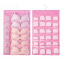 【送料無料】Annhua 下着収納 36ポケット ウォールポケット クローゼット収納 下着収納ケース 吊るす収納 下着入れ 下着収納バッグ 持ち運べるクローゼット ひっかける収納 小物収納 大容量 折り畳み ピンク
