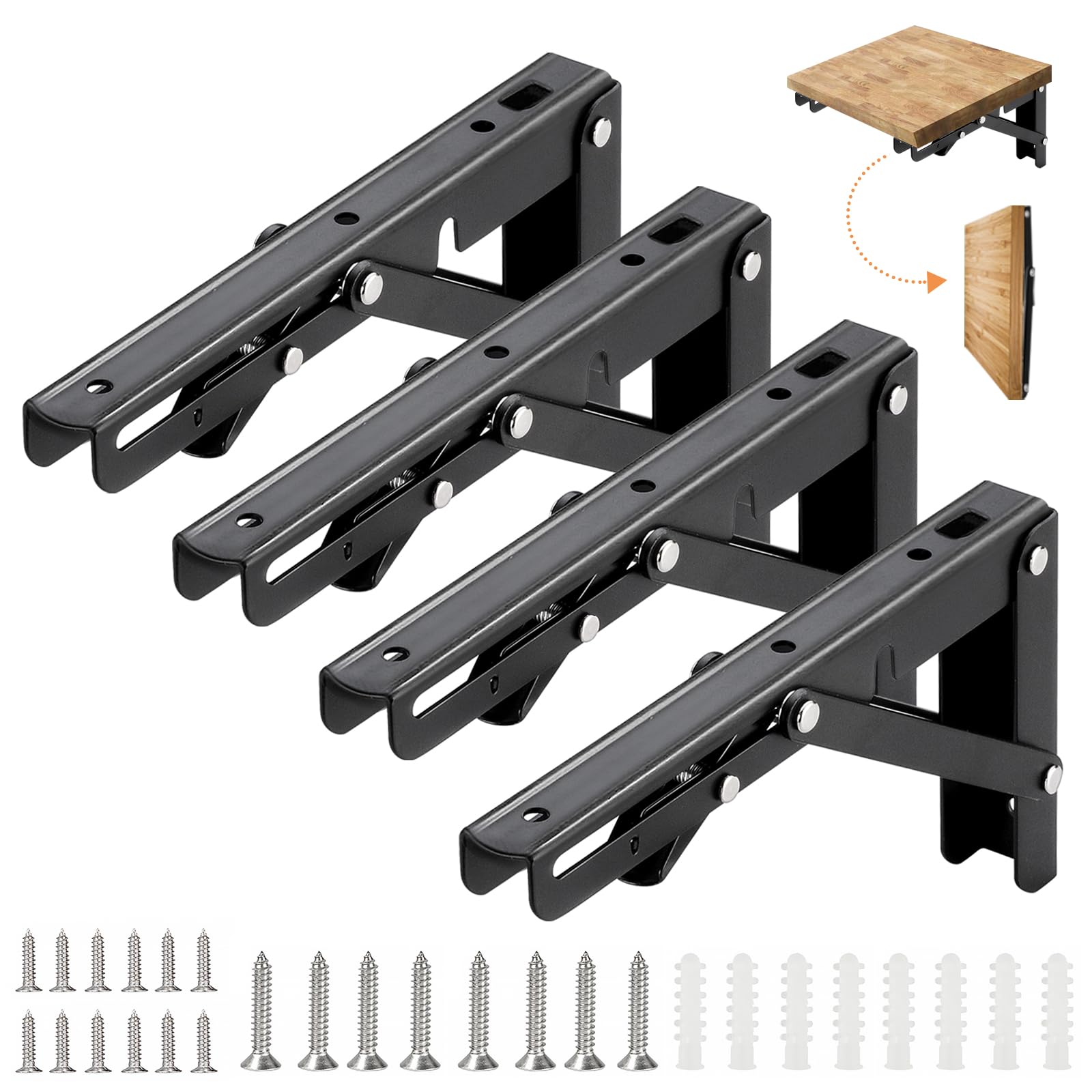 【送料無料】COCIVIVRE 折りたたみ 棚受け金具 L字型 棚支え ブラケット l字金具 棚受け 耐荷重50-55kg..