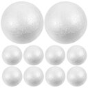【送料無料】OUNONA 発泡スチロール ボール 球 20個 ホワイト 発泡球 モデル クラフト 発泡 スチロール 工芸品 直径8cm DIY 装飾品