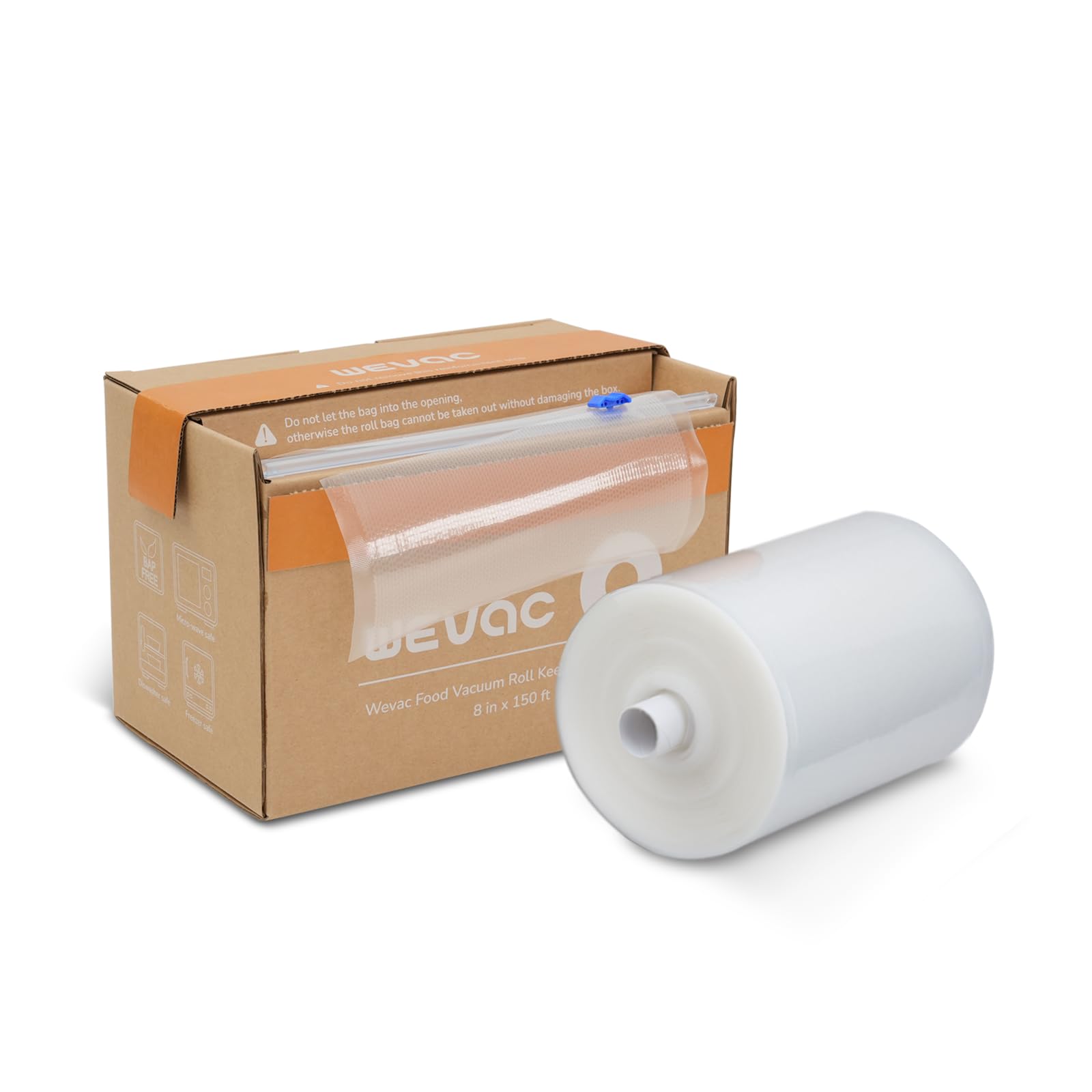 【送料無料】Wevac 真空パック袋 真空パックロール 約20cm×45m 真空ぱっくん 替えロール 真空袋 自由に..