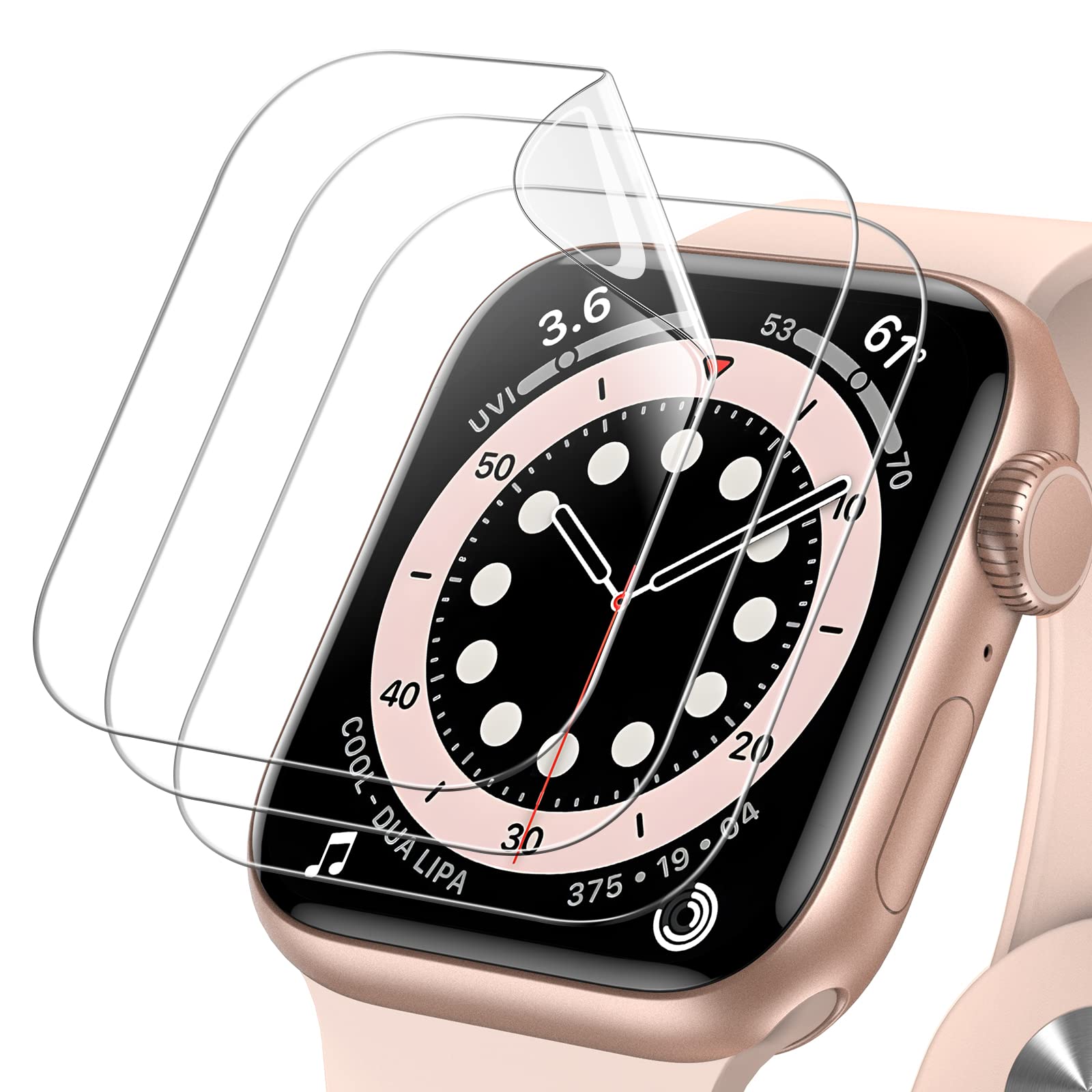 【送料無料】JEDirect Apple Watch SE (2022/2020) /Series 6 5 4（40 mm用） 液晶保護フイルム 高透過率 HD画面 40mm 3枚入り