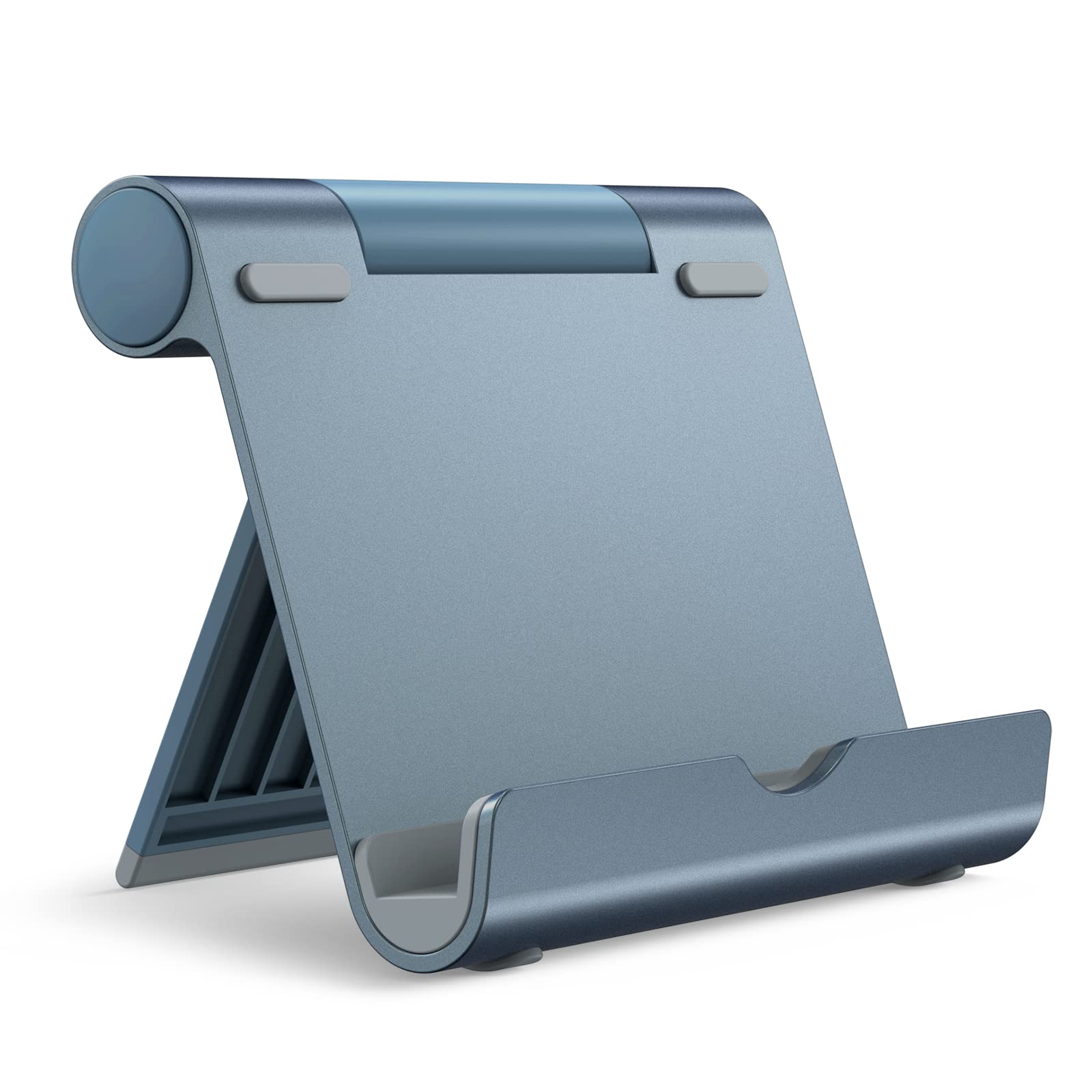 【送料無料】JEDirect タブレット スマホ スタンド 角度調整可能 ポータブル アルミ製 iPad 10.2/9.7、iPad Pro 12.9/11、iPad Air 5/4/3/2、 iPad Mini 6/5/4、Kindle/Samsungなどの4-12.9インチに対応 (グレー)