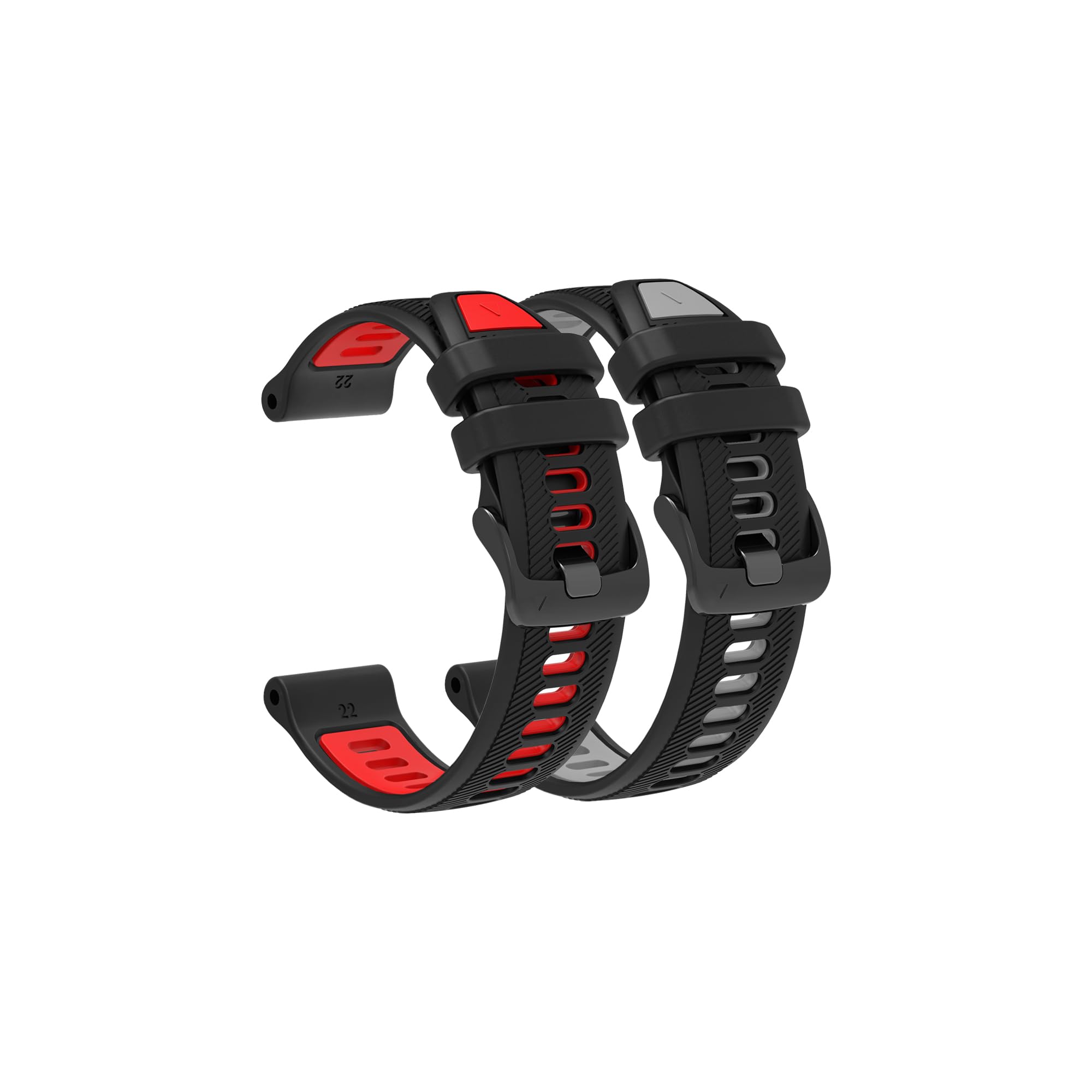 【送料無料】［Ruen Tech］適用Garmin Fenix 8 47MM/7/7 Pro/7 Solar/Fenix E 47MM/Quatix7 pro/Descent G1/Descent G1 Solar22MM バンド Garmin forerunner 965 955 945通気性ベルト 柔軟なシリコン 調節可能 簡単取付 軽量 2色デザイン 交換ベルト 男女通用 多色選択(黒/赤