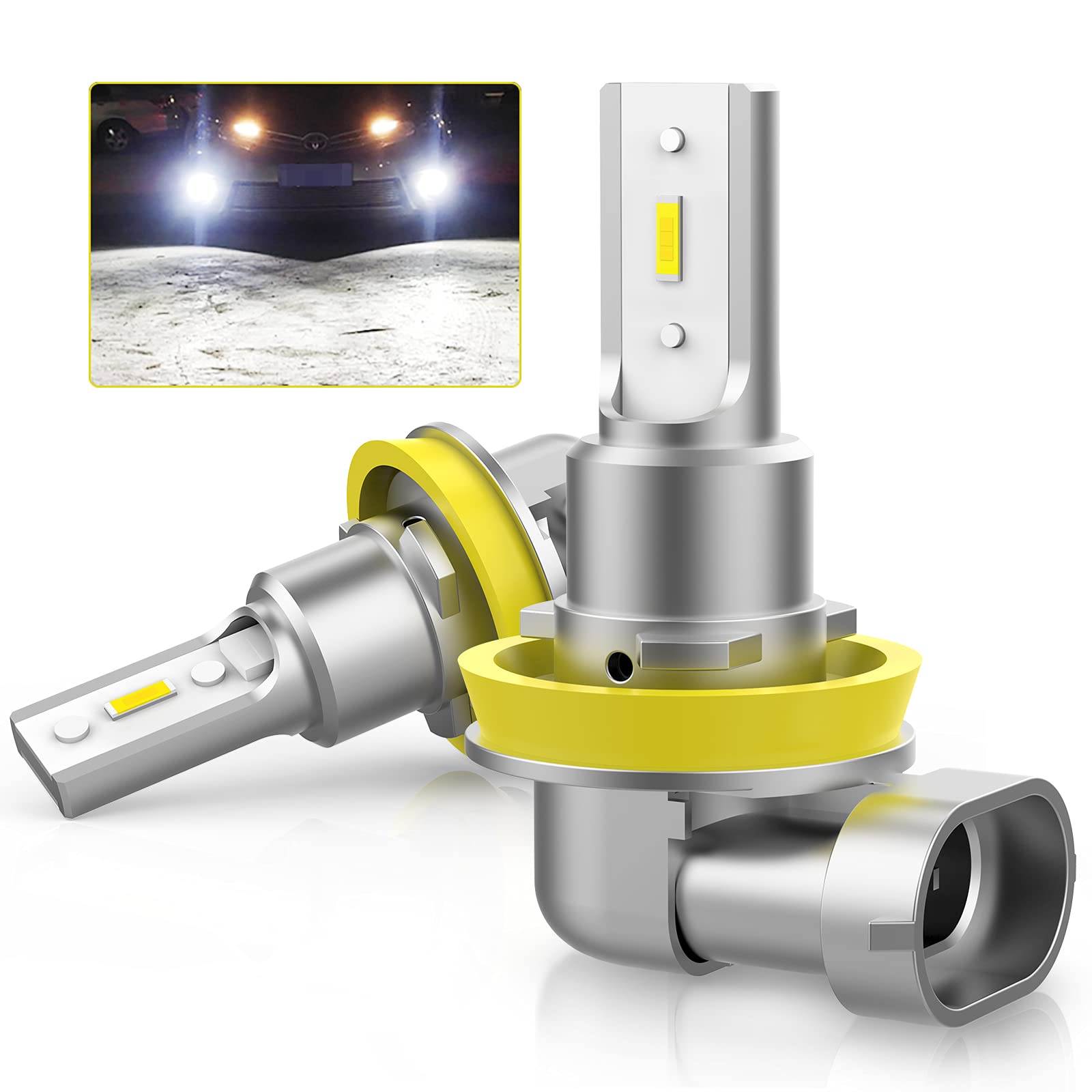 【送料無料】GOSMY H8/H11/H16 LED フォグランプ専用 (国産車) ホワイト 2000LM LED フォグ CSP1860SMD..