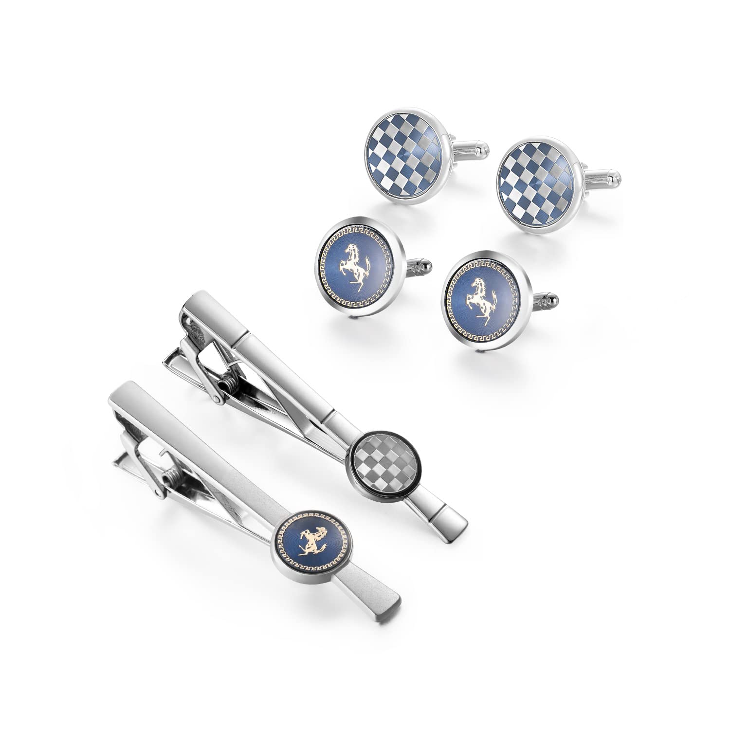 【送料無料】[wynameleri]上品なネクタイピン 4本セット カフスボタンセット メンズ 人気 シンプルでい..