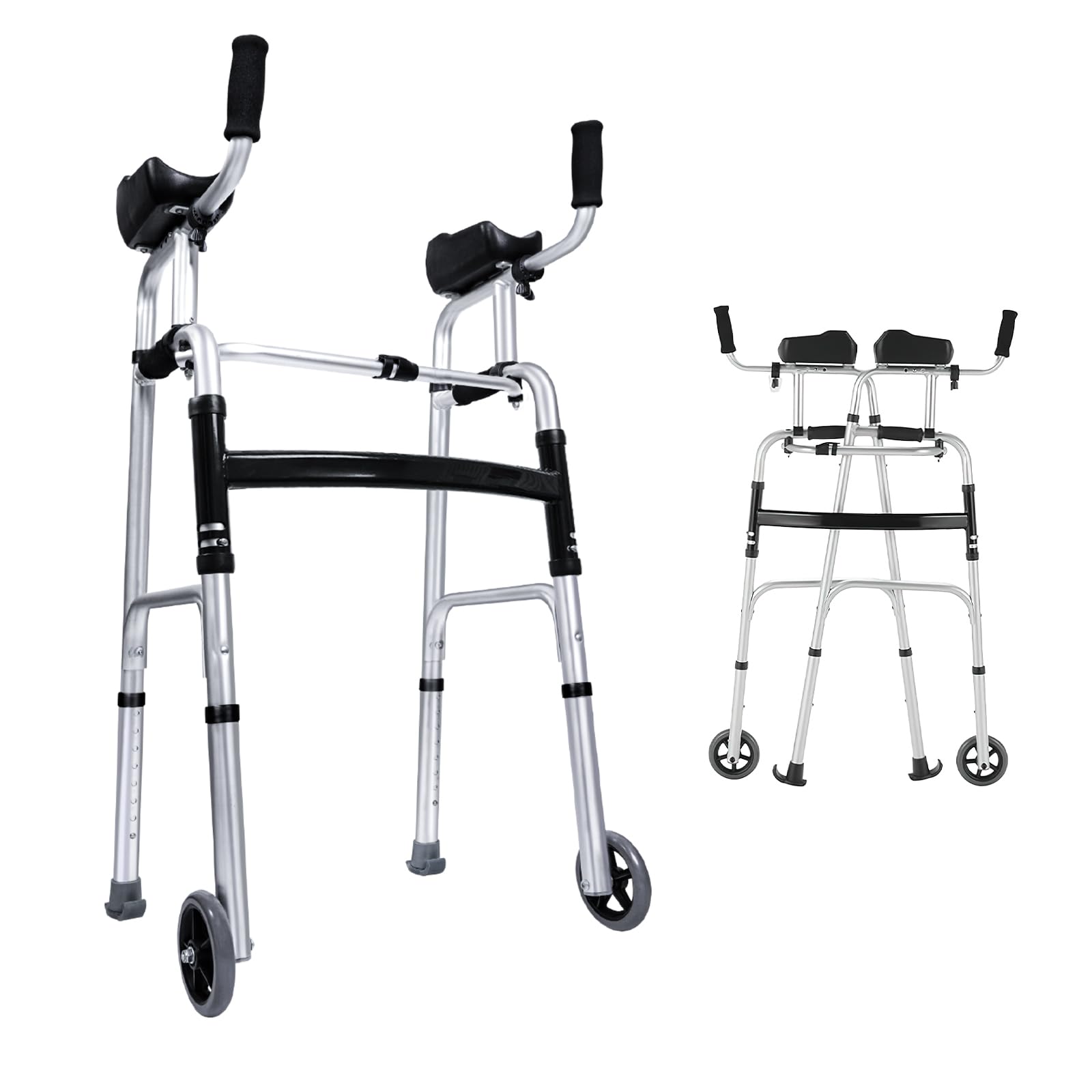 【送料無料】ENLUNTRA 直立歩行器 歩行器 折りたたみ 室外 室内 大人用 持ち運び便利 組立超簡単 軽い ..