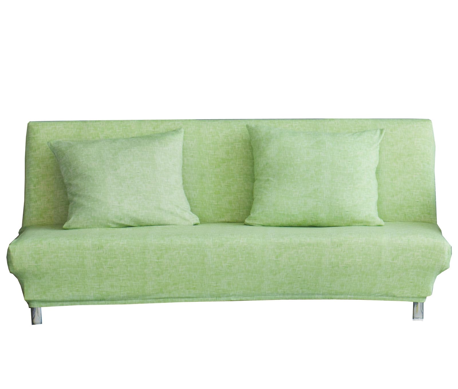 【送料無料】TMVOK ソファーカバー 2 3人掛け 伸縮素材 ソファベッドカバー 肘なし 柔らかい 犬 猫 傷 防止 クッションカバー2枚付 収納便利 四季通用 幅160-190cm （グリーン）