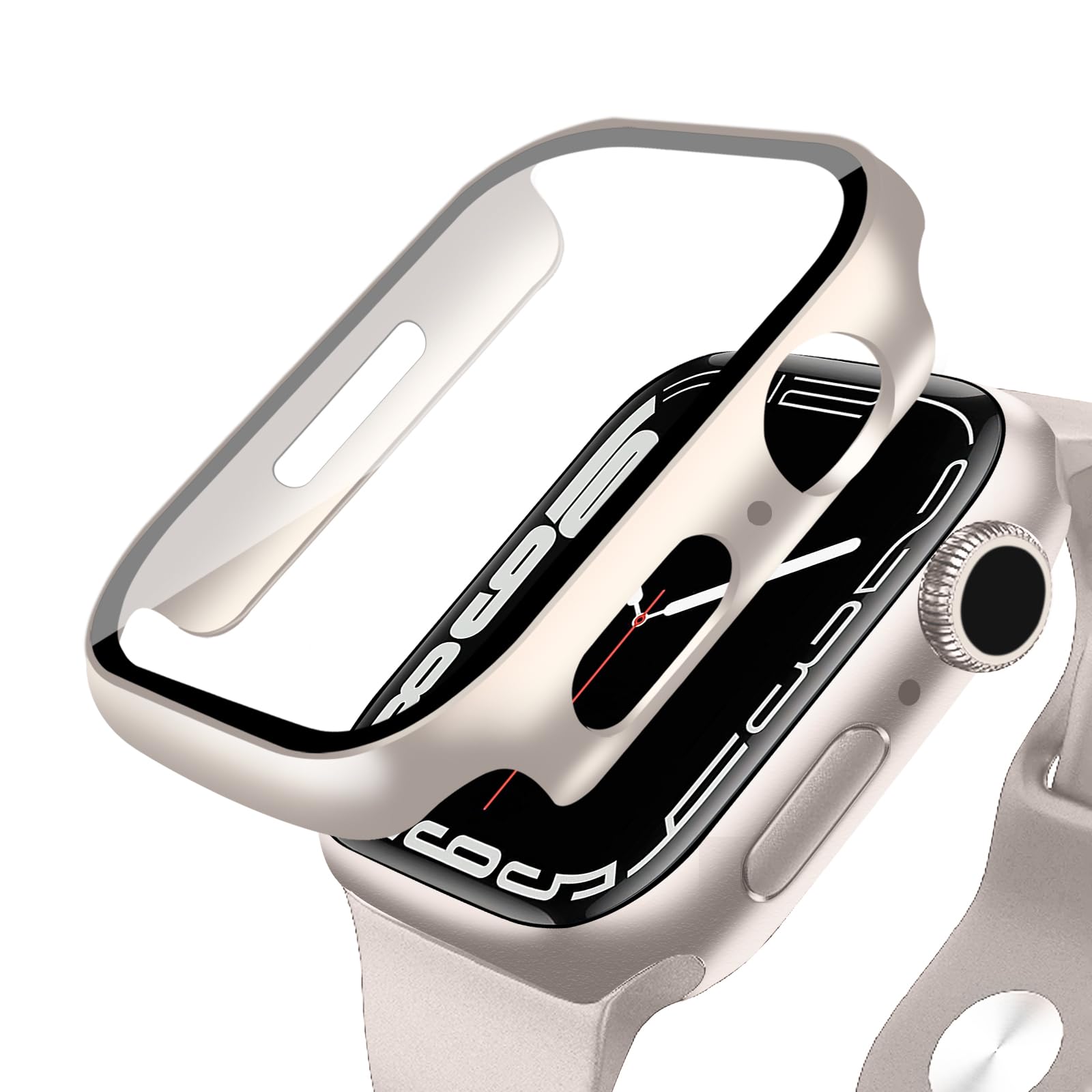 【送料無料】ANYOI 対応 Apple Watch ケース 46mm 保護 ケース アップルウォッチ カバー ガラスフィルム 一体型 アップルウォッチ ケース 耐衝撃 apple watch カバー 高透過率 Apple Watch Series 10 46mm アップルウォッチ10 46mm 対応 スターライト(2)