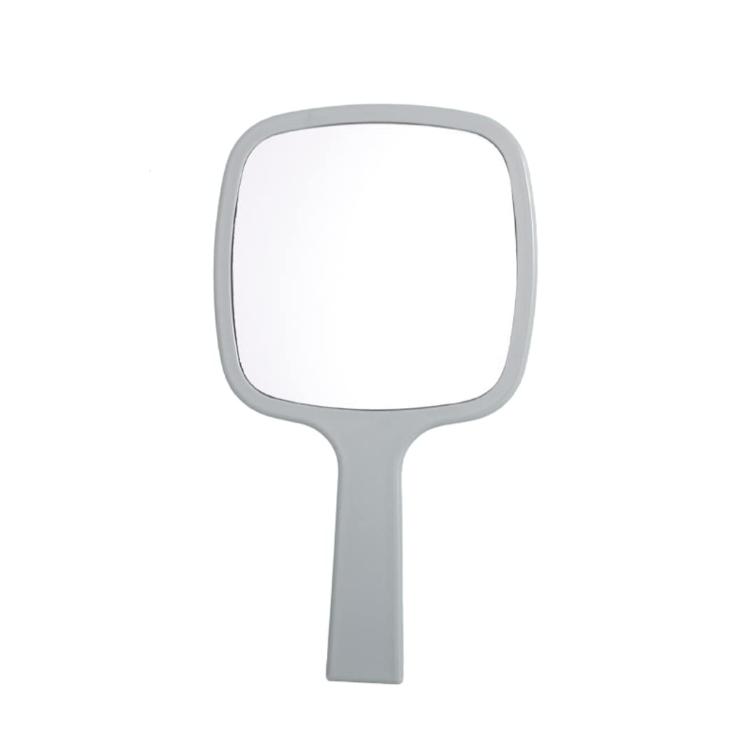 【送料無料】Charmoon 手鏡 ハンドミラー スリム 見やすい 持ちやすい 軽量 防水 頑丈 メイク ミラー (グレー)