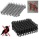【送料無料】NEYORIKA 鳥除け 猫除け とげマット 黒 16.5cm×21.5cm 12枚