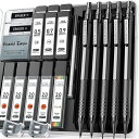 【送料無料】Four Candies 金属製シャープペンシル セット 0.5mm、0.7mm、0.9mm 各1本 & 2mm 2本 420本入りシャー芯(4B、...