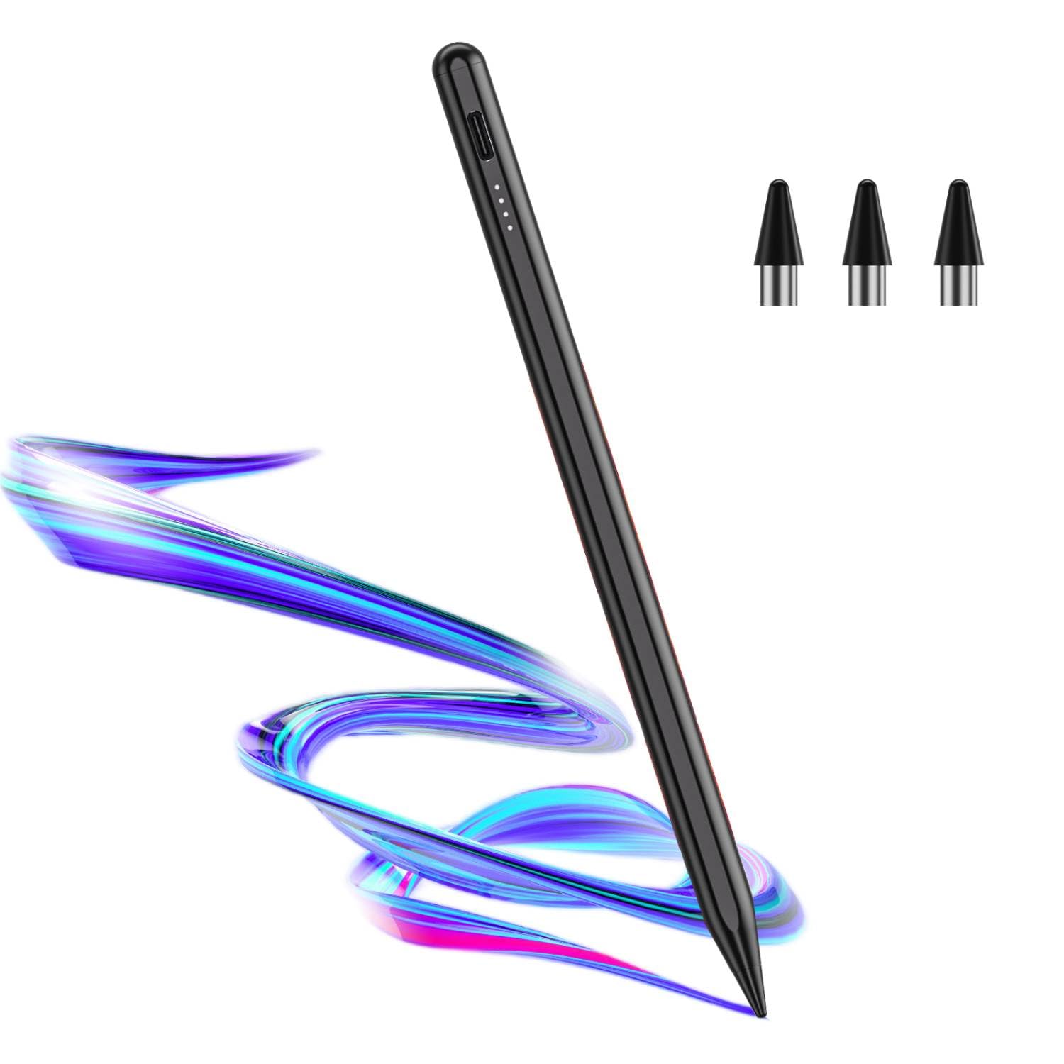 【送料無料】【2025年アップグレード版 タッチペン】binoa 全機種対応 スタイラスペン 超高感度 耐久性 誤ON&OFF防止 磁気吸着対応 type-C急速充電 電量表示 極細 12g超軽量 3つ交換用ペン先付き Pad・Phone・Android・スマホ・タブレット対応