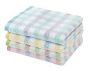 【送料無料】Kosugizen フェイスタオル やわらかファインチェック 4色各1枚入 34×80c ...