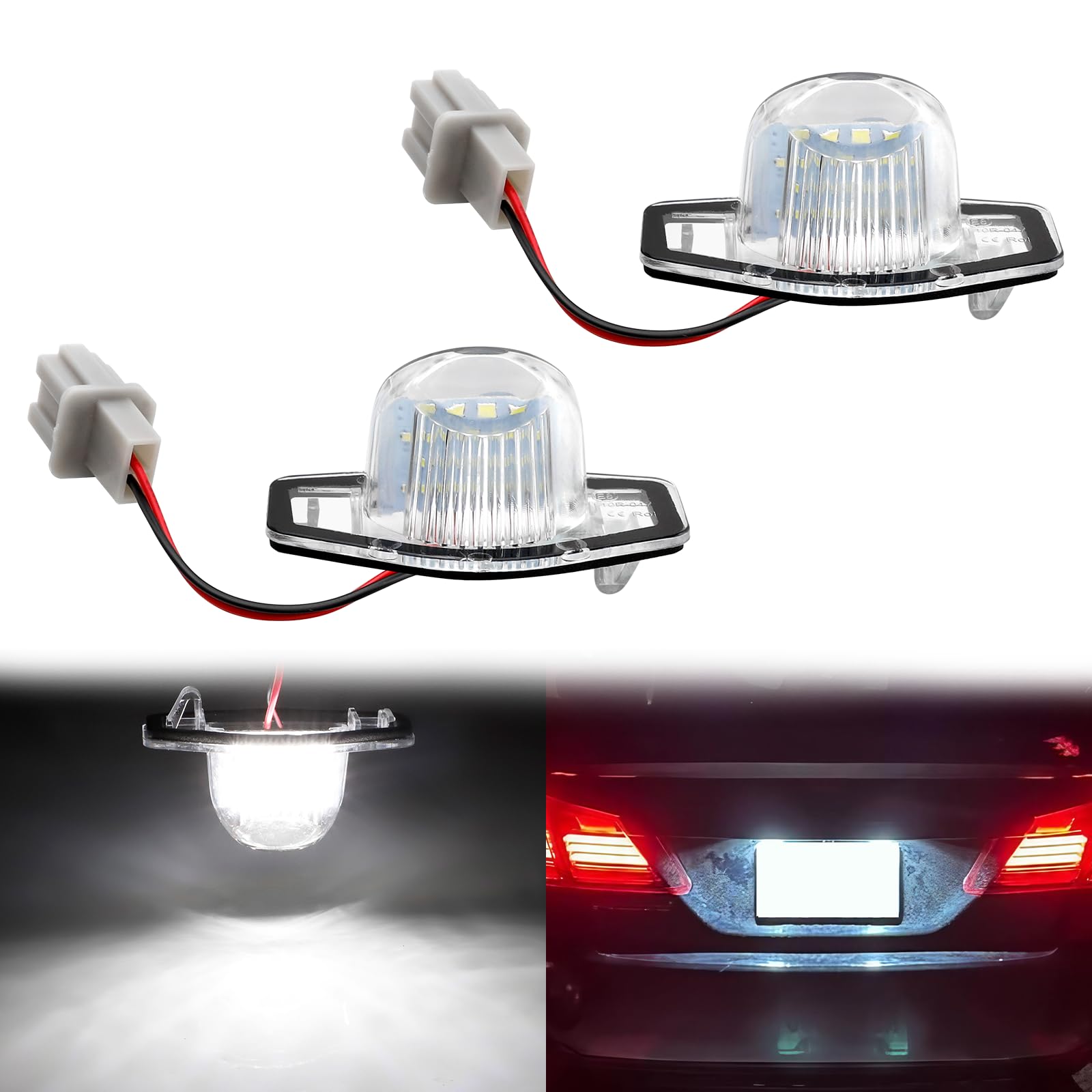 【送料無料】Futwod ホンダ ナンバー灯 LED ライセンスランプ LED Nワゴン N BOX HR-V CR-V オデッセイ ナンバーランプ カスタム 外装 パーツ ホワイト ナンバープレートライト リア 純正交換 12V 3W ライセンス灯 2個セット