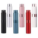 【送料無料】アトマイザー 回転プッシュ式 香水噴霧器 香水スプレーボトル 香水用詰め替え容器 旅行 通勤 出張 携帯用 男女兼用8ml (ブラック)