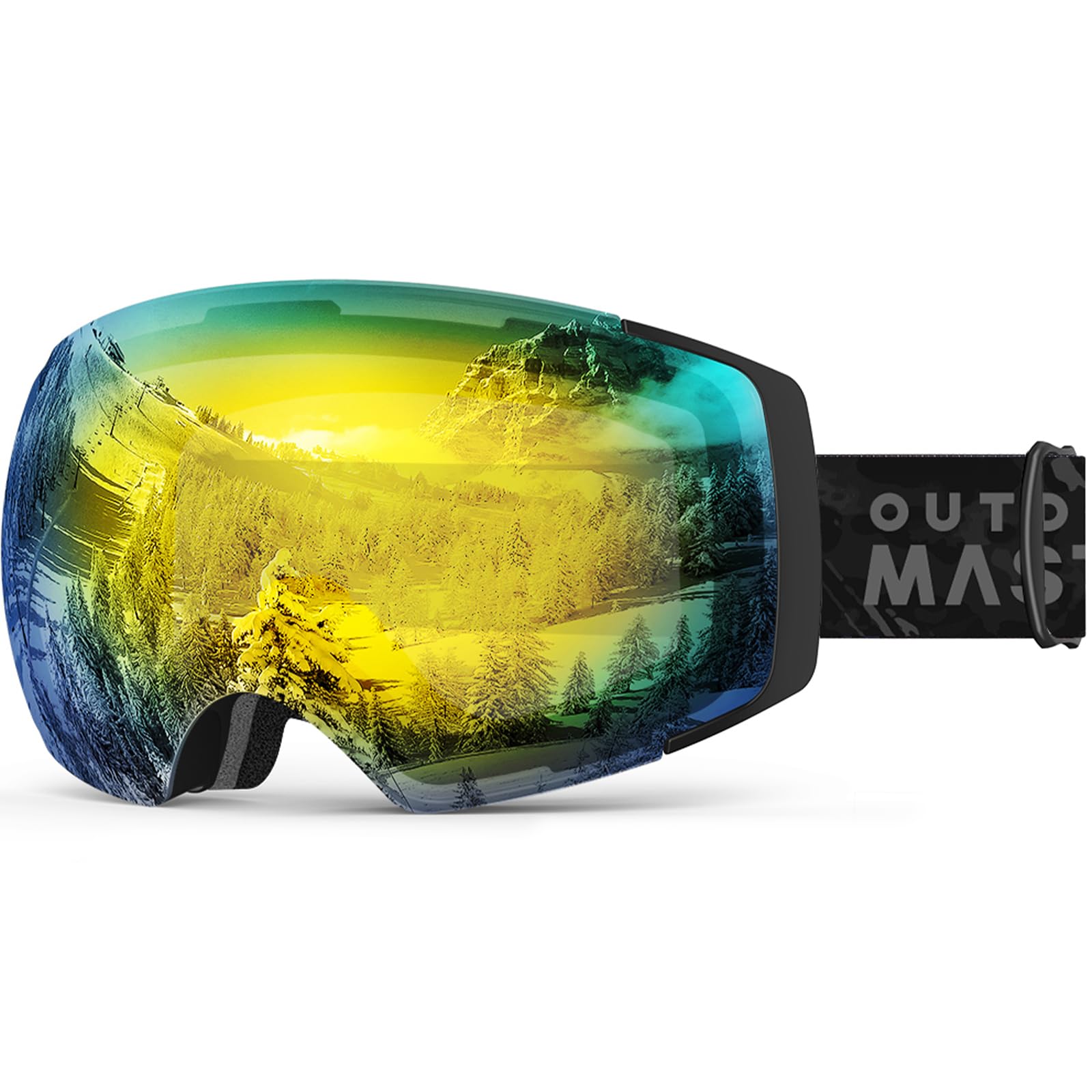 【送料無料】[OutdoorMaster] スキーゴーグル 両層磁気レンズ 【マグネット式・レンズ交換可能】 ダブ..