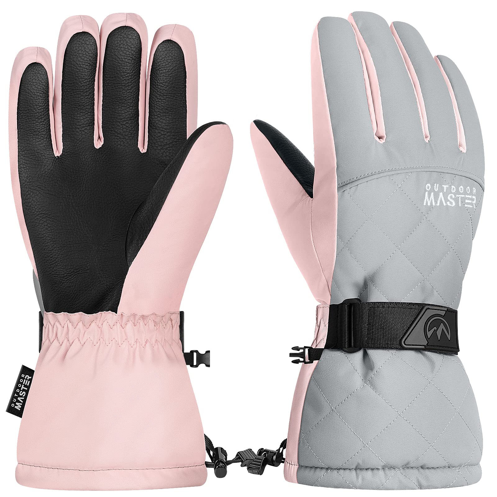 【送料無料】OUTDOORMASTER 手袋 防寒 防水 スノボ グローブ 手袋 レディース スキー グローブ 女の子 スノーボード グローブ 撥水加工 スマホ対応 滑り止め 紛失防止 防風 厚手 通気性 スキー 手袋 全5色