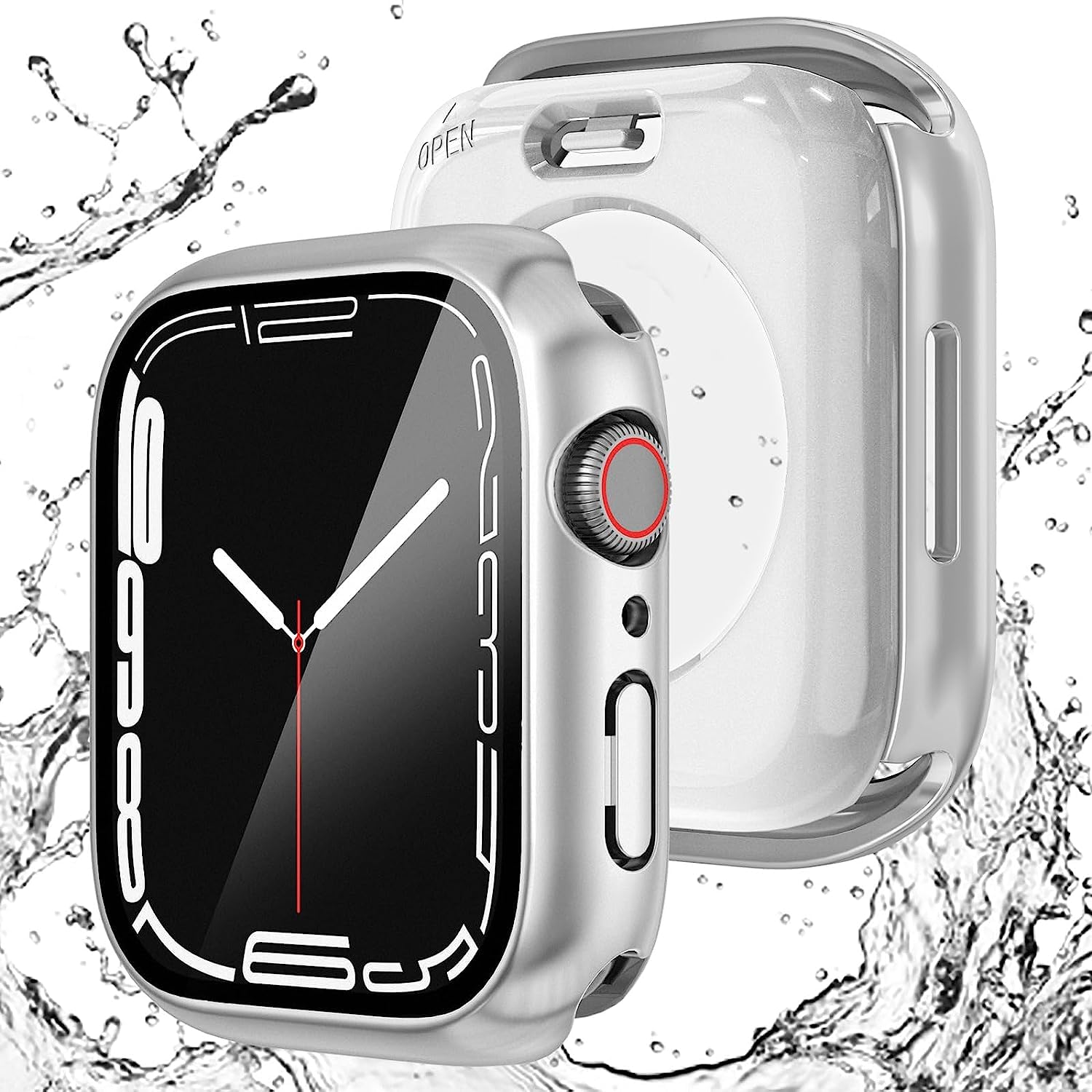 【送料無料】[AMAPC] 【2023強化版】 for Apple Watch ケース 2023 45mm 44mm 対応 と互換性があり 数秒で Ultra シリーズの外観に変換できます 360度全面防水 バンド 水泳・スポーツ専用 ガラスフィルム 一体型 apple watch 用 カバー 360フルボディ防水 アップルウォッチ
