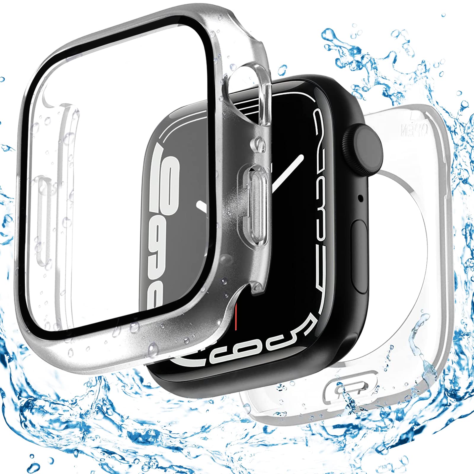 【送料無料】【2024強化版】ELYBYYLE for Apple Watch ケース 44mm 40mm 防水ケース 360度全面防水 バンド 水泳・スポーツ専用 ガラスフィルム 一体型 apple watch 用 カバー 360フルボディ防水 アップルウォッチ ケース Apple Watch 6/SE2/SE/5/4 40mm対応 クリア