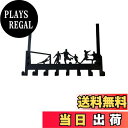 【送料無料】umely ドアフック 扉 ドア掛けハンガー 壁掛けハンガー 8連フック 猫 鹿 ハンガーフック 鍵かけ ブラック (サッカー)