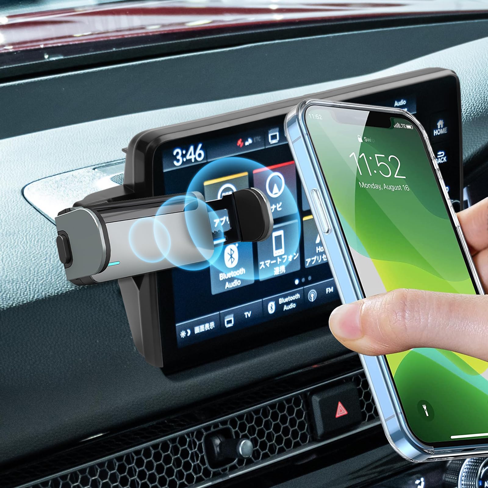 【送料無料】【BIXUAN】ホンダ シビック 11代目 FL1/FL4型 2021+ スマホホルダーCONNECTディスプレー ..