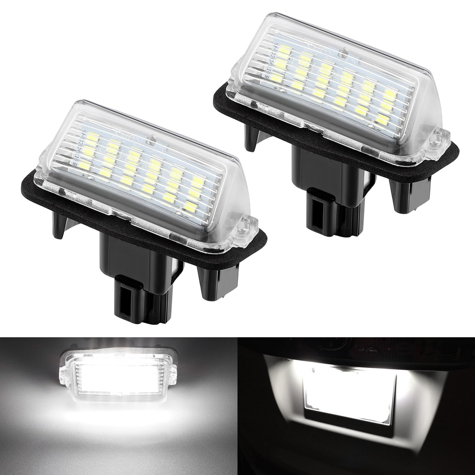 【送料無料】Catland ナンバー灯 LED トヨタ ヴォクシー ノア 80系 エスクァイア ヴォクシー G's ヴォクシー ハイブリッド ノア G's ノア ハイブリッド エスクァイア ハイブリッド など適応 ライセンスランプ アクセサリー ホワイト カスタム パーツ ナンバー ランプ 車用 ラ