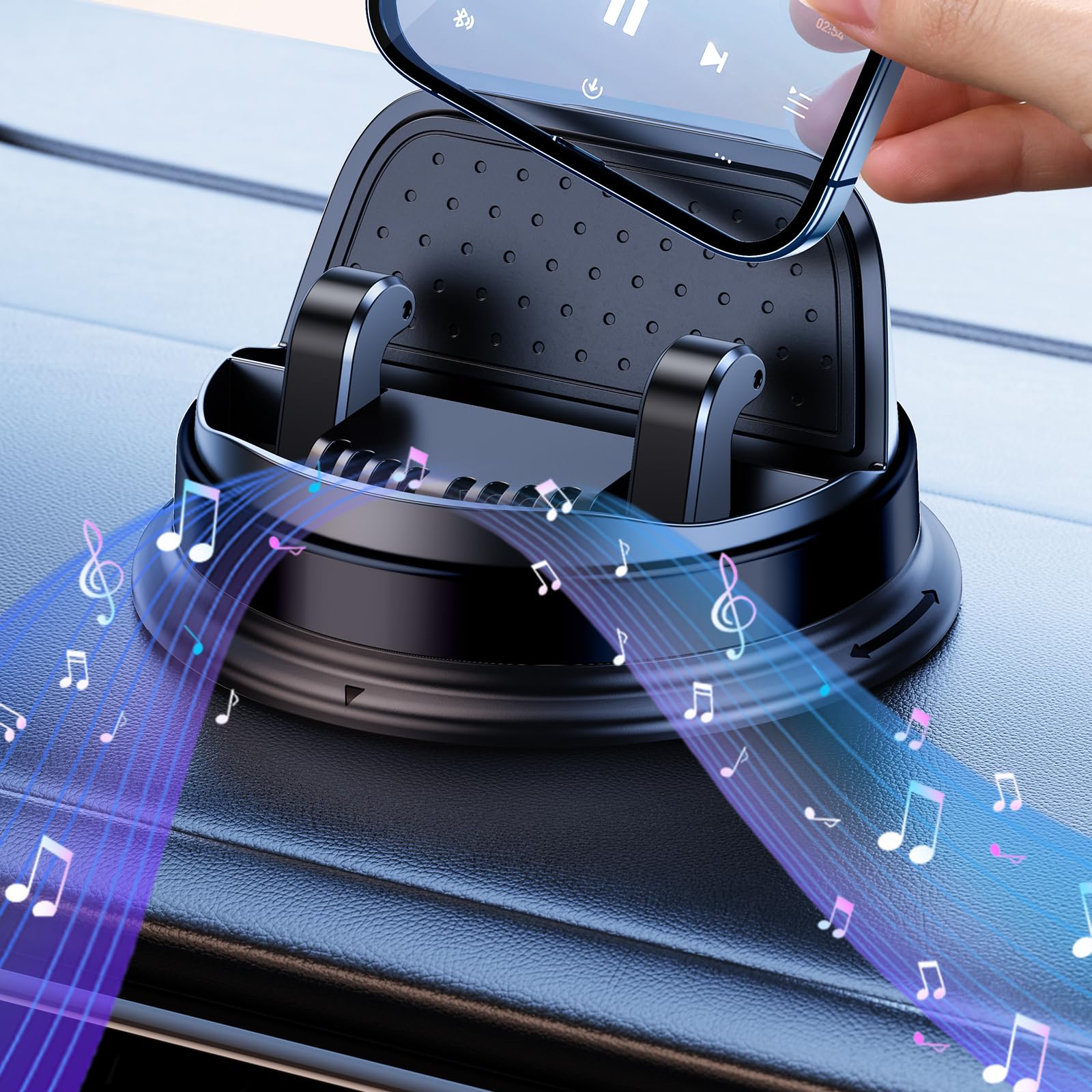 【送料無料】xuenair スマートフォンホルダー ブ 車 スマホホルダー 粘着 洗えて再利用できる 車載 ス..