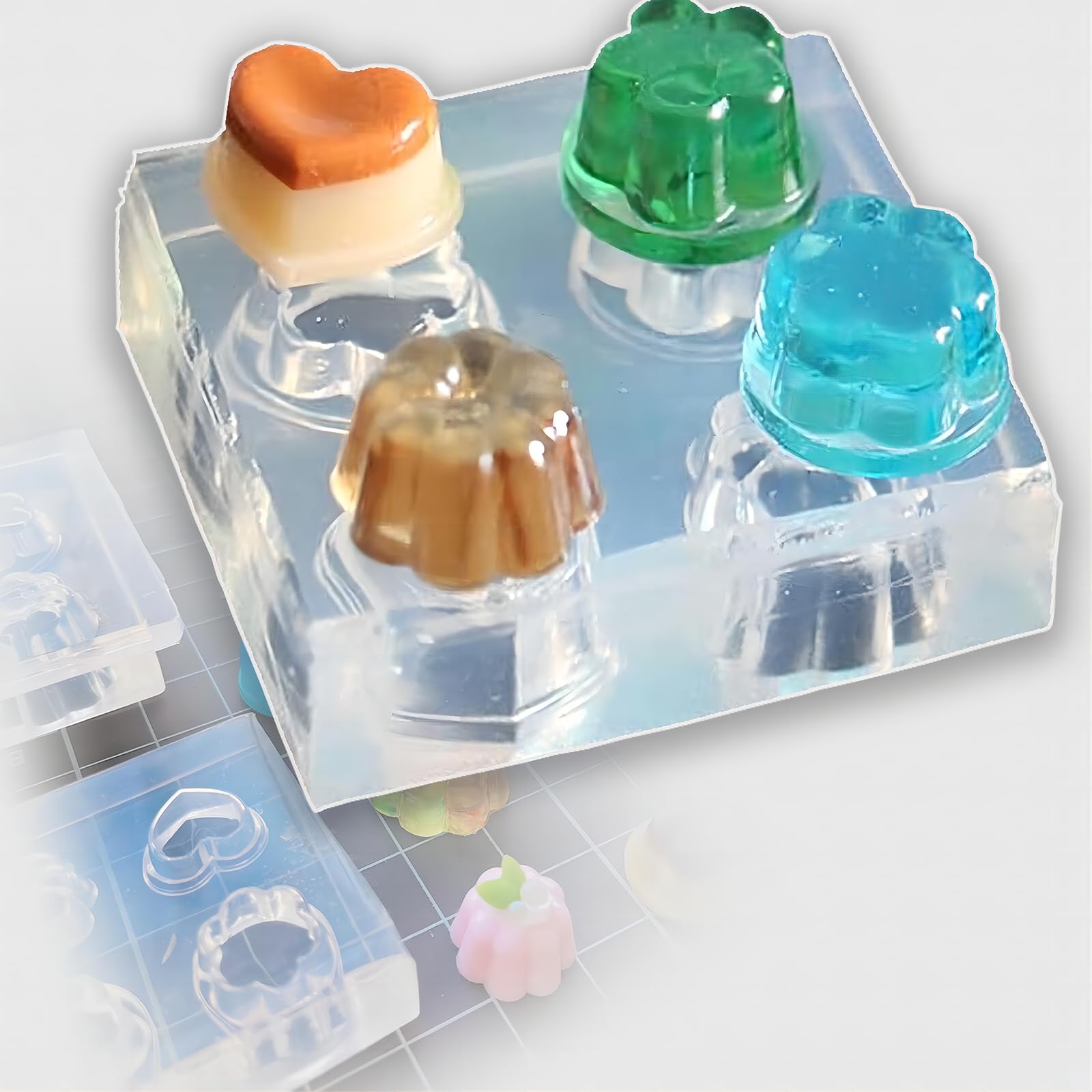 【送料無料】MAEXUS シリコーンモールド uvレジン型 ミニチュアフード ミニチュアスイーツ パン プリン..