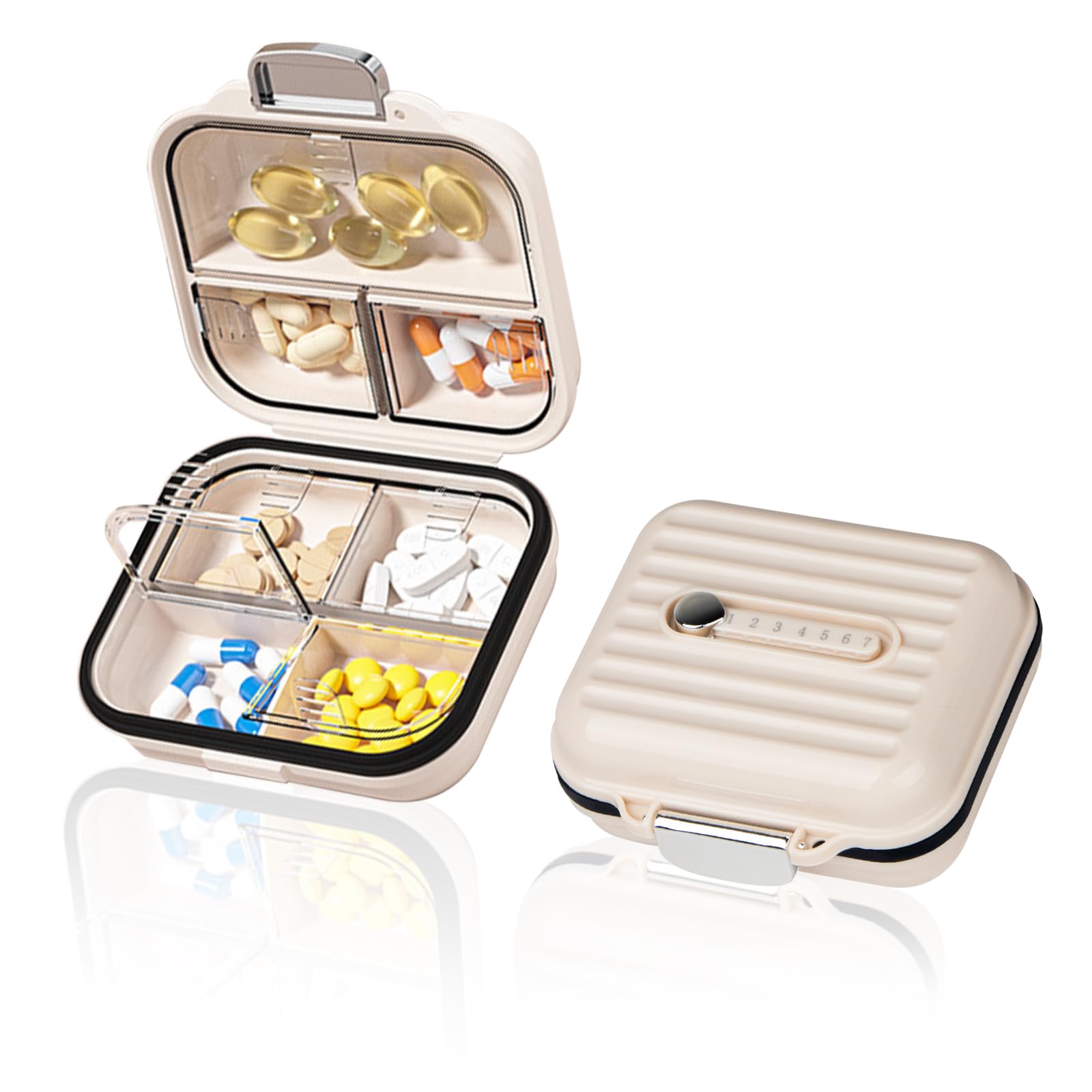 【送料無料】YOKELLMUX ピルケース 1週間 薬ケース サプリメントケース 薬入れ 錠剤 お薬 ケース 携帯用 可愛い 小型 ガム おしゃれ 持ち運び 7...