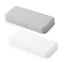 【送料無料】KyeeaDIY 筆箱2セット シンプル グレーとホワイト 鉛筆ケース ペン収納 プレゼント 小学生 かわいい ペンケース 筆入れ (ホワイト+グレ...