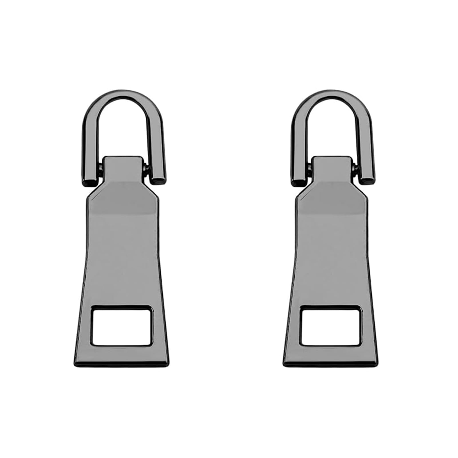 【送料無料】DEVENTORZ ファスナー スライダー 交換用 引き手 2個セット 金属製 ジッパー 持ち手 交換 ファスナー修理用 リュック 財布 衣類 ブーツなど DIY 手芸 手作り 裁縫 取り付け簡単 (ブラック大さめ5#)