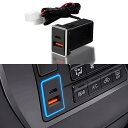 【送料無料】Jiooy トヨタ USBポート QC3.0+PD(30w) アルファード30 USB増設キット デュアルUSBポート ハイエース200 USB電源増設 ダイハツ 車用USBポート ヴェルファイア30 電源ソケット USB 急速充電器 車 USB電源ポート 同時充電可能 LEDライト付き カプラーオン 取り付け