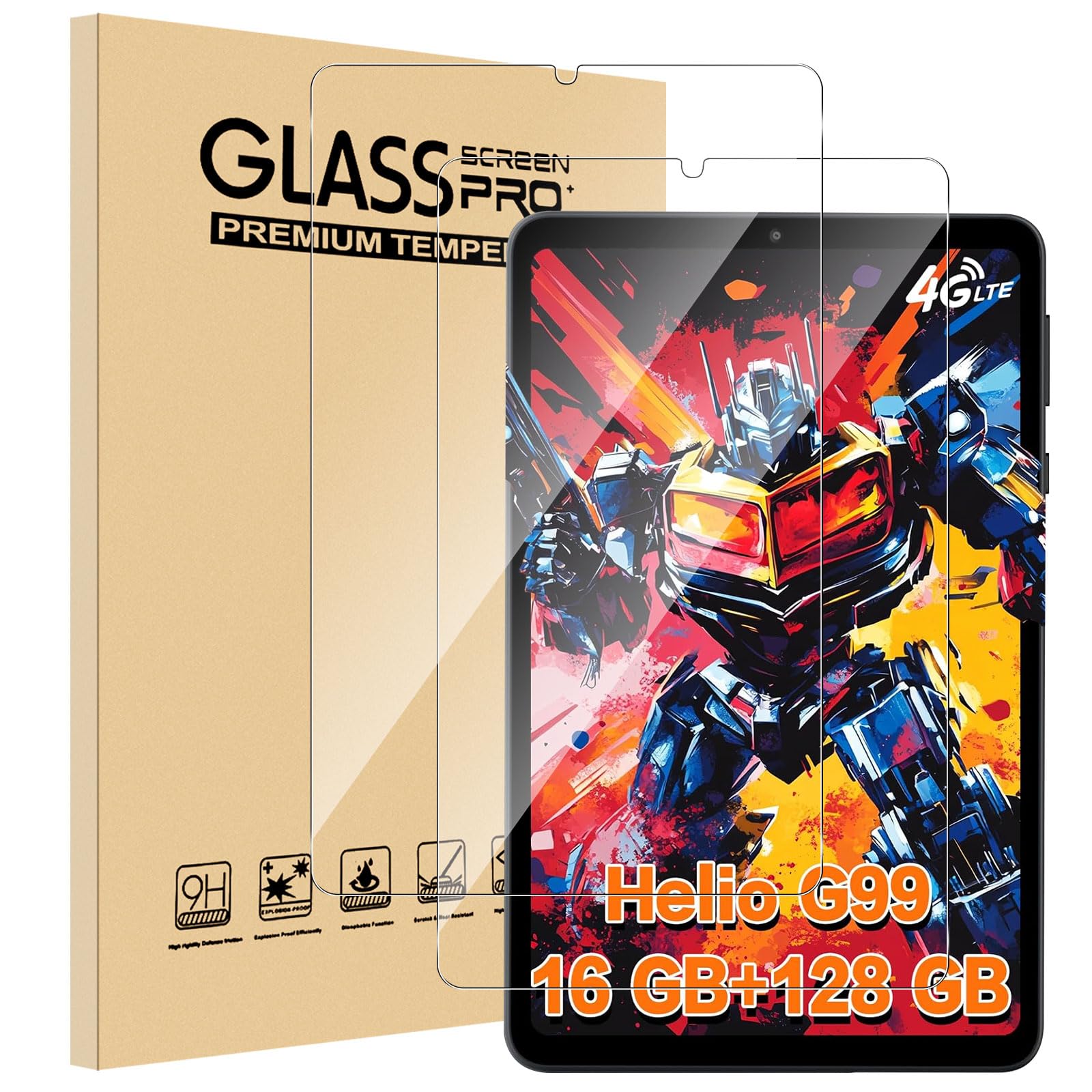 【送料無料】【2枚セッ】For AvidPad A30 Pro/Headwolf FPad7/Alphawolf APad1/APad2 8インチ フィルム Mosasa AvidPad A30 Pro/Alphawolf APad1/APad2 8インチ ガラスフィルム 撃吸収 9H硬度 飛散防止 2.5Dラウンドエッジ 自動吸着 気泡ゼロ 高透過率 高感度