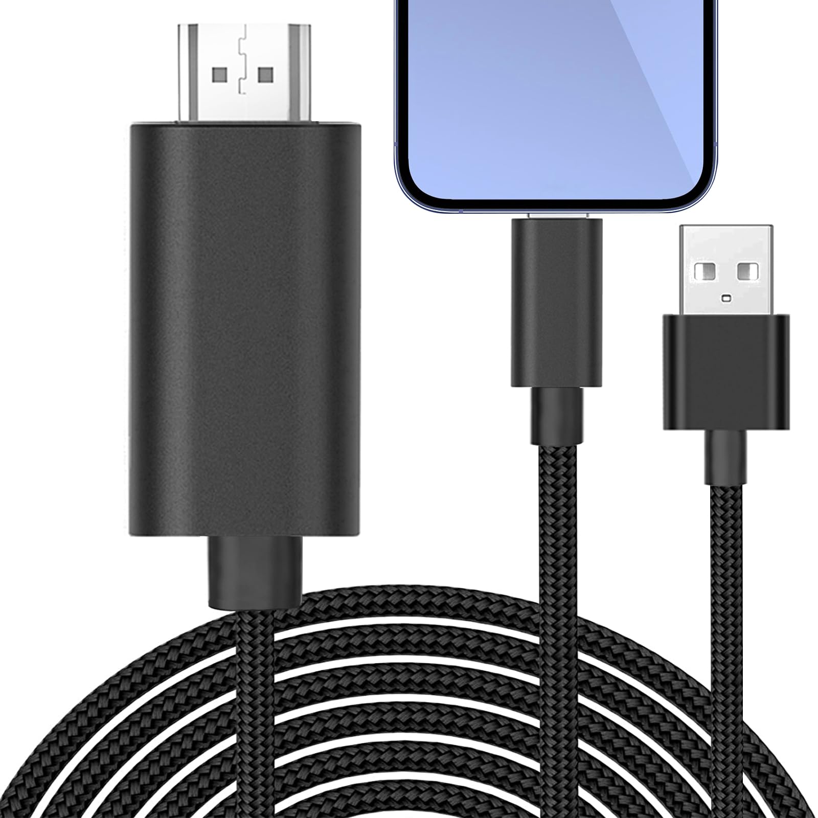 【送料無料】Chayoo Phone HDMI変換ケーブル 2M AV交換アダプタ 【2-in-1 充電しながら再生】 Phone/Pa..