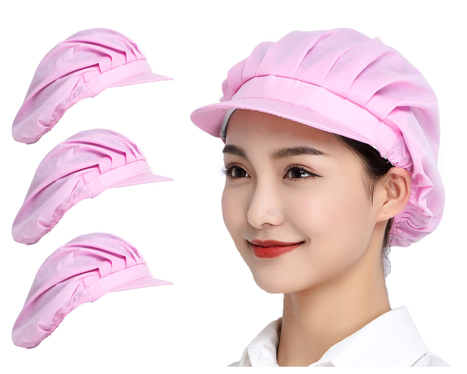 【送料無料】[Maifunn] 衛生キャップ 3枚セット 帽子 キッチン 衛生帽 給食帽 飲食 工場 給食 作業 レ..