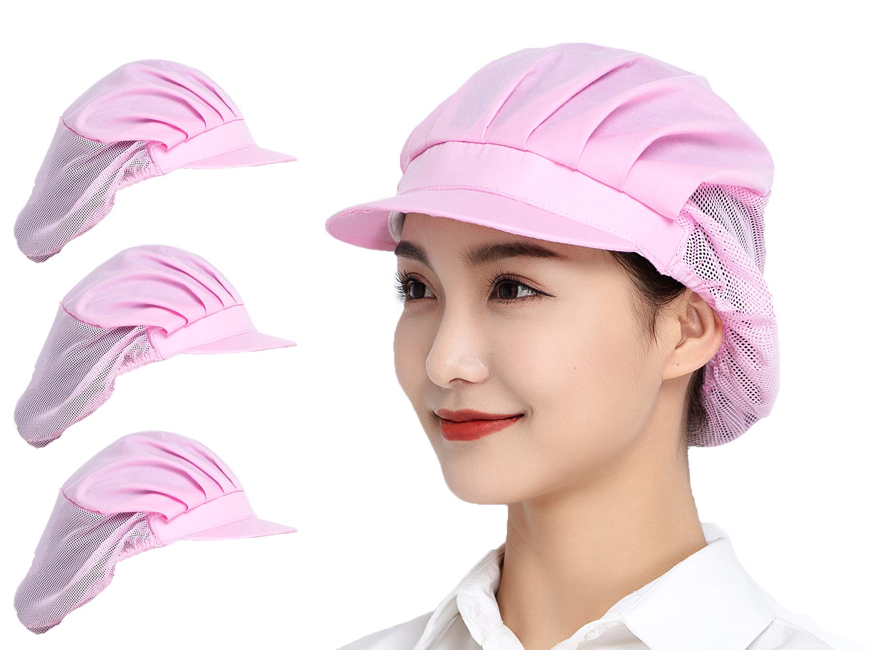 【送料無料】[Maifunn] 衛生キャップ 3枚セット 帽子 キッチン 衛生帽 給食帽 料理 飲食 工場 割烹 綿 ..