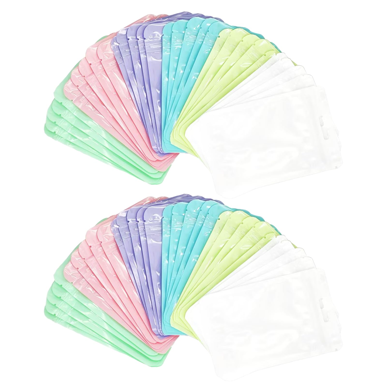 【送料無料】BaraRose ジッパー付き袋 可愛い チャック付き袋 60枚セット 6色 ジッパー付き袋 チャック袋 ジッパーバッグ ジッパー ラッピング チャック ジップ 袋 包装袋 小分け袋 チャック付き カラフル マカロンバッグ 可愛い ミニ (60枚セット, 7.5x10cm)