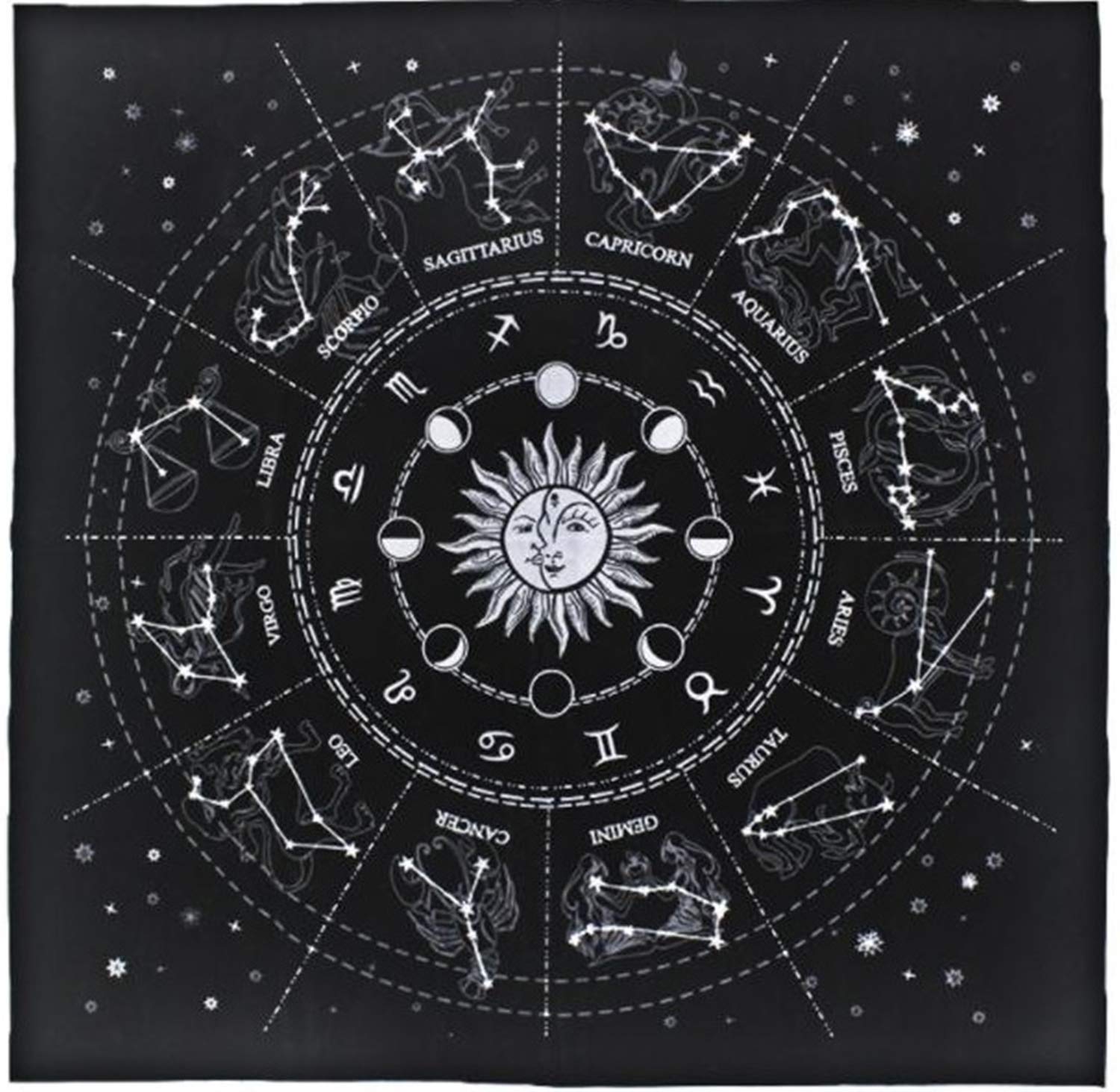 【送料無料】dilib タロットクロス 12星座 ベルベット タロット カード用 占い マット 高級 大判 (49x4..