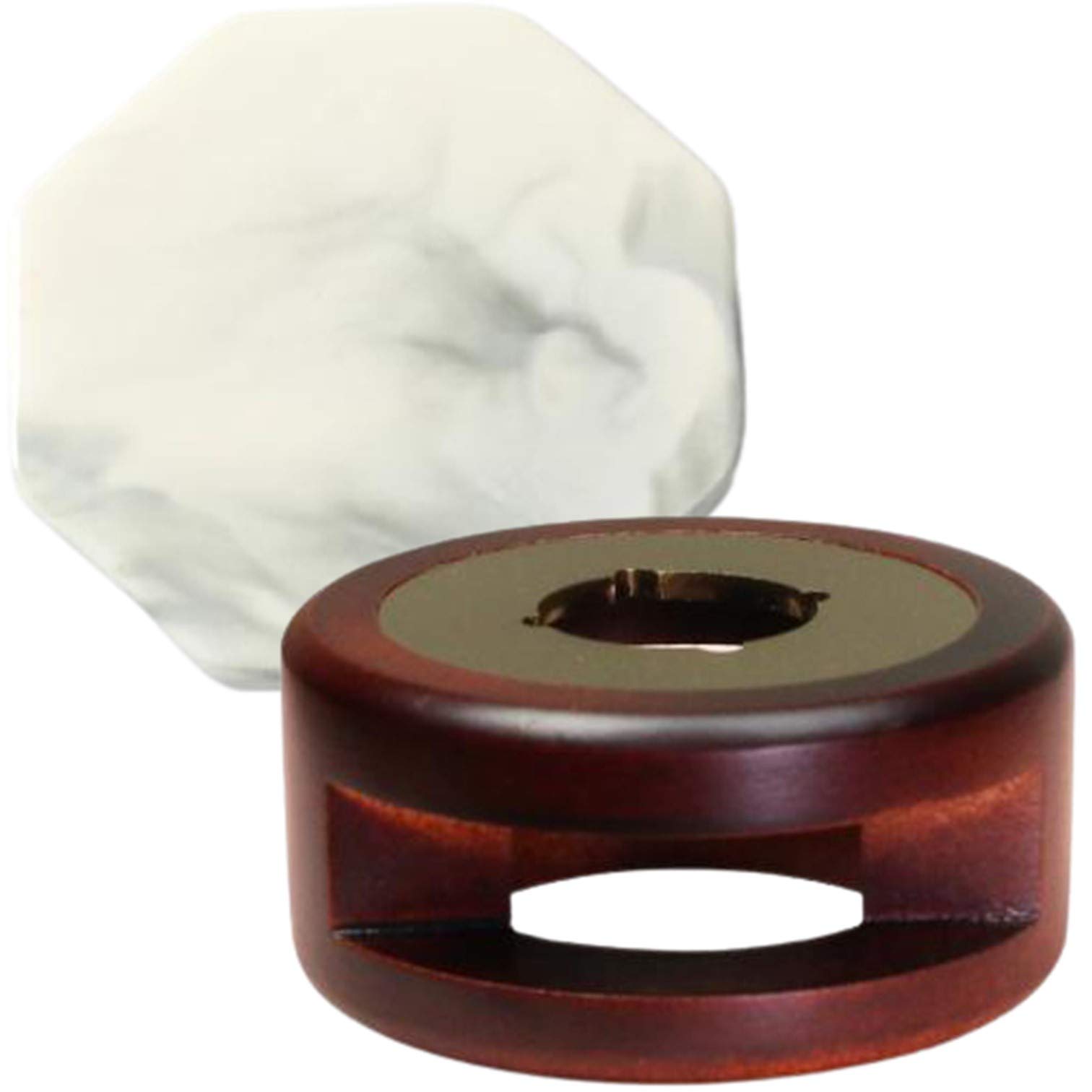 【送料無料】dilib シーリング スタンプ ツール 木目 ワックス炉 + スタンプ板 ワックス 封印 封蝋 溶融 メルト ポット（2点セット）