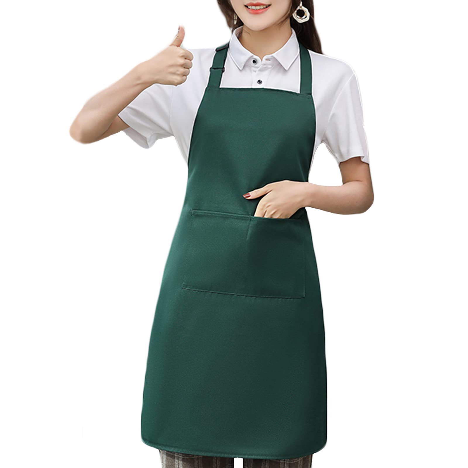 【送料無料】[ZIRAIFEN] エプロン 首掛け おしゃれ 男女兼用 調節可能 大容量ポケット付き 汚れにくい ..