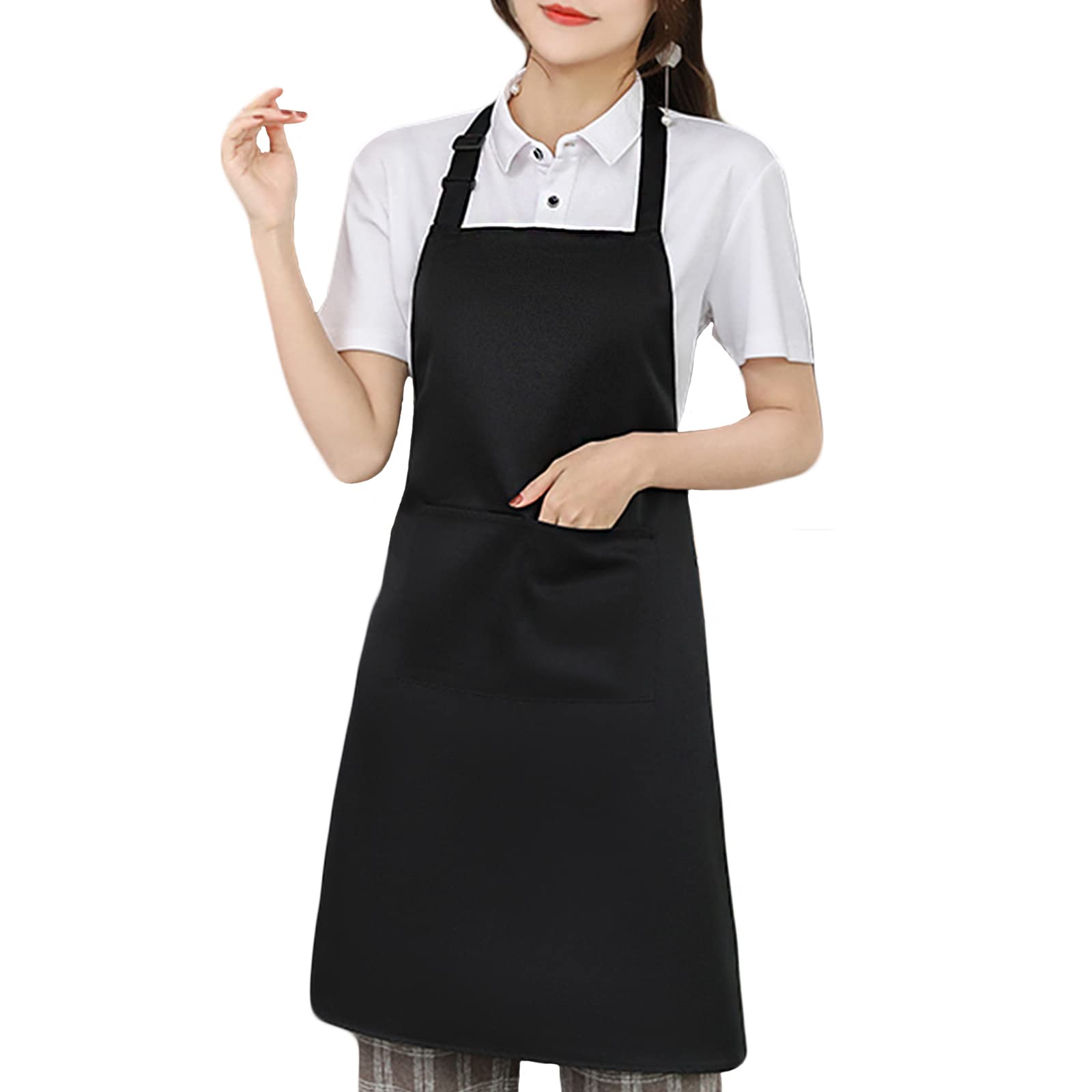 【送料無料】[ZIRAIFEN] エプロン 首掛け おしゃれ 男女兼用 調節可能 大容量ポケット付き 汚れにくい ..