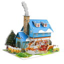 【送料無料】FINGOOO クリスマス 立体パズル 3D 景品 クラフト 工作 モデル 組み立て プレゼント 贈り物 雑貨 置物 DIY 説明書付き (ハウスB...