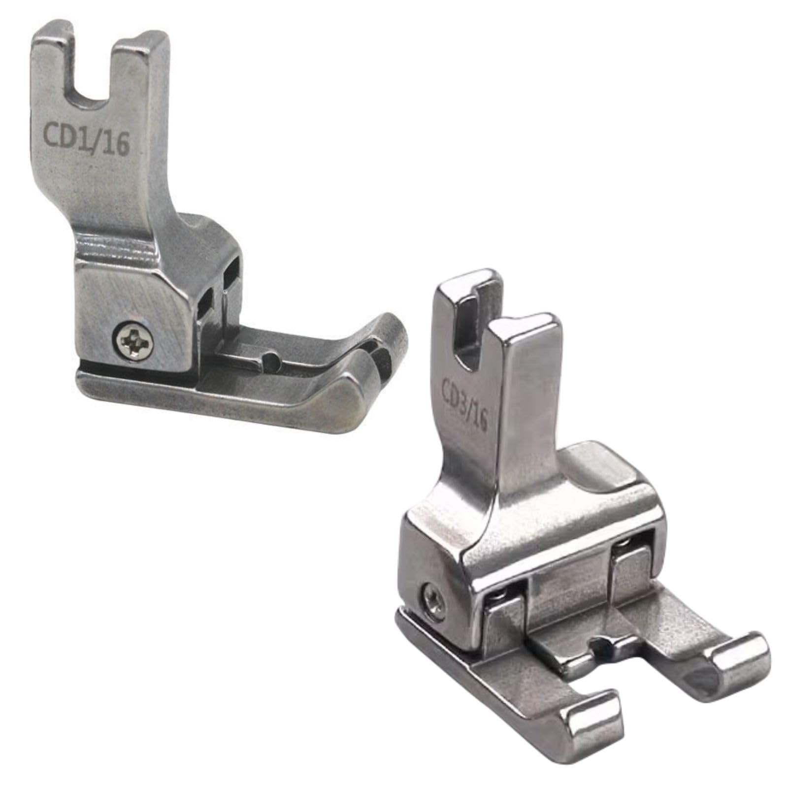 【送料無料】mamota 工業用ミシン 押え金 押さえ金具 アタッチメント 両段付き 1mm 2mm 3mm 5mm ステン..