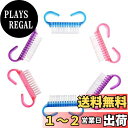 【送料無料】CINECE 爪ブラシ ネイルブラシ 手 洗う 爪の間 カラフル 全三色 6個セット (6.4cmx3.2cmx1.5cm)