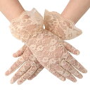 【送料無料】CCINEE レース 手袋 UVカット レディース レース ショート 滑り止め 紫外線対策 日焼け止め ウエディング アウトドア ドライビング用 春...
