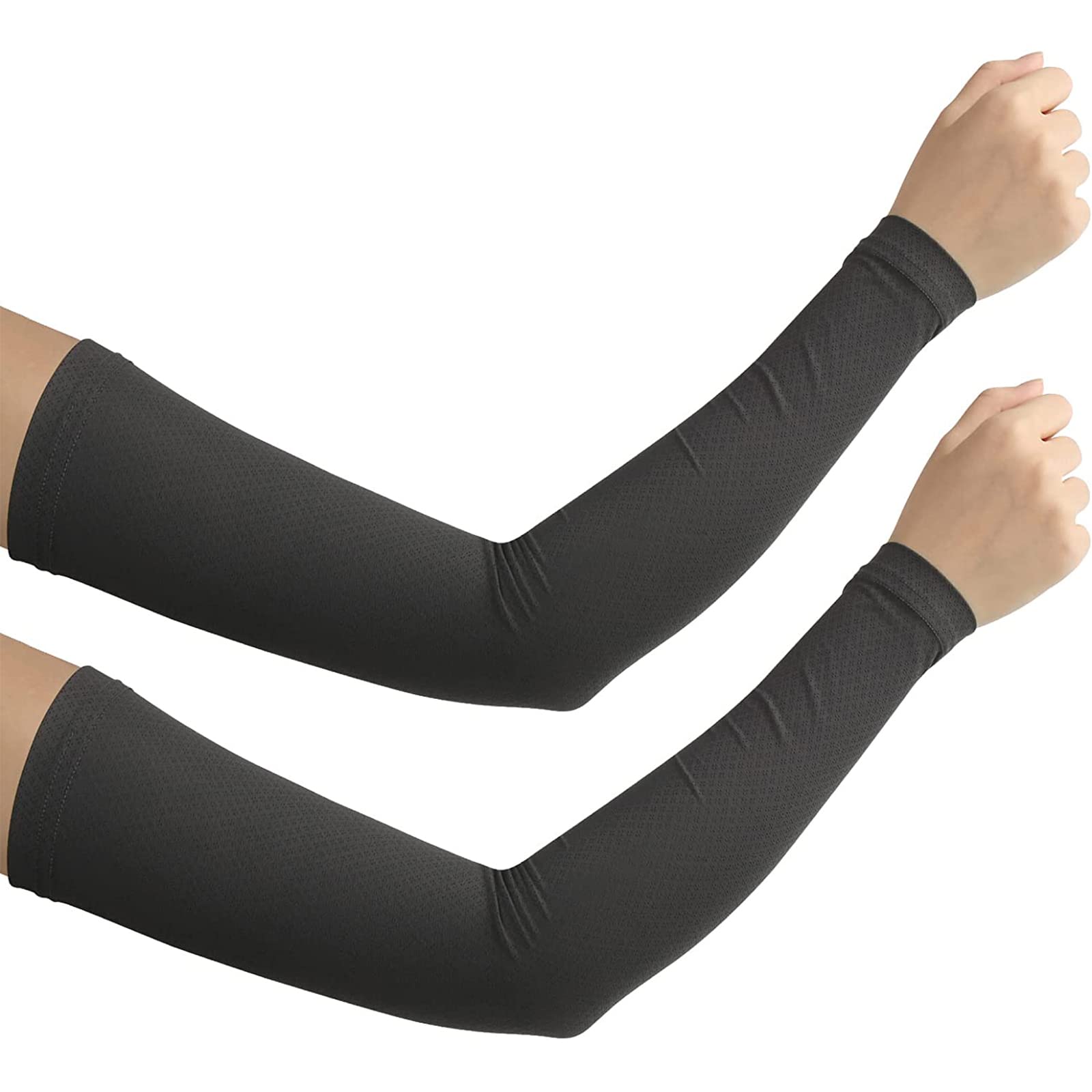 【送料無料】[CINECE] アームカバー 腕カバー 冷感・ uvカット・メッシュ素材 スポーツ 日焼け 止め おしゃれ ロング メンズ レディース 夏用 吸汗速乾 (ストレート グレー)