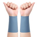 【送料無料】CINECE リストバンド 薄手 冷感 汗拭き 汗吸収 8CM/12CM 夏用 2枚セット 速乾 通気性 ロング ショート スポーツ 野球 ランニング 男女兼用 (12cm ブルー)