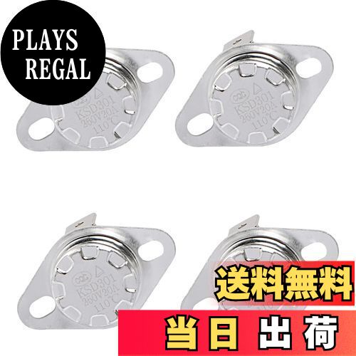 【送料無料】Aopin熱制御スイッチKSD301通常閉鎖NC 110度250V高電流20Aサーモスタット温度スイッチ4個..