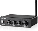 AIYIMA A01 Pro 100W x 2 アンプ Bluetooth 5.1 Class D インテグレーテッドアンプ TPA3116 2.0/2.1 チャンネルパワーアンプレシーバー 3.5mm AUX 出力付き DC12-24V DC 24V 電源アダプタ付き